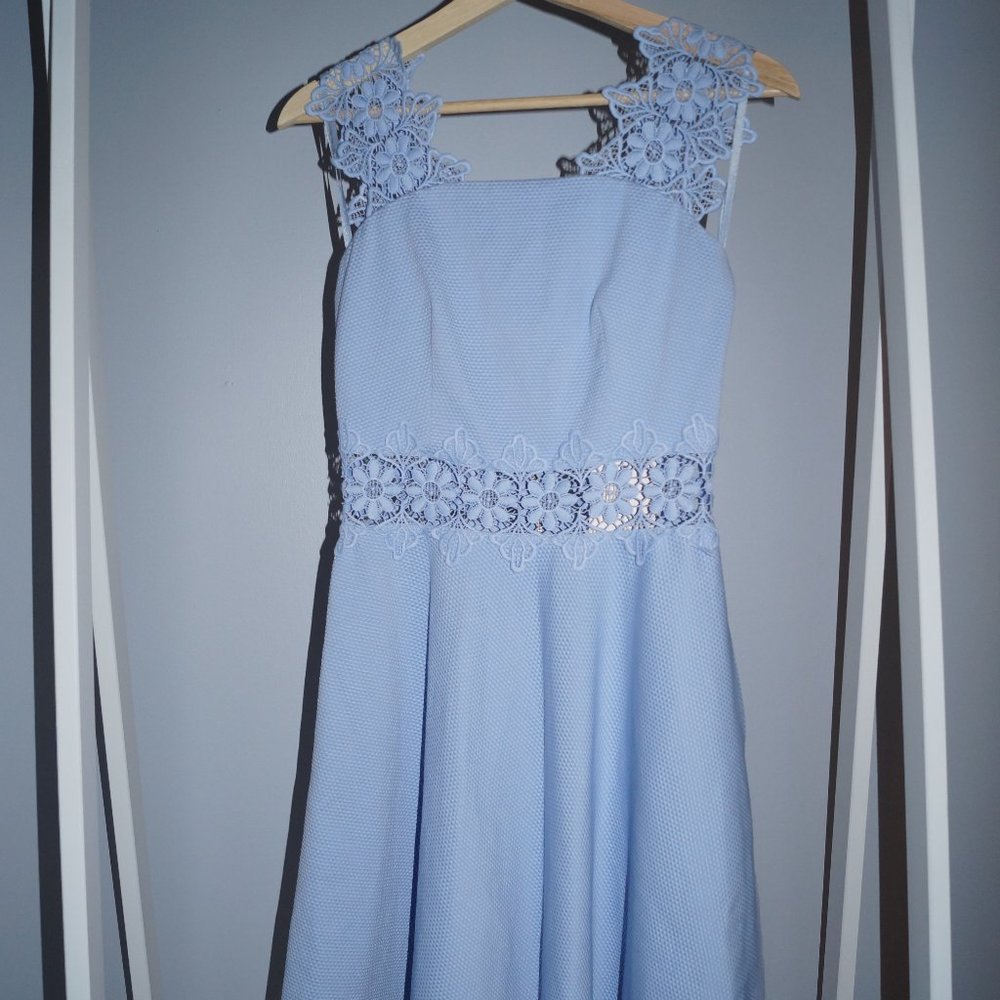 Ted Baker London Monaa Lace Trim A-Line Dress Sz 1